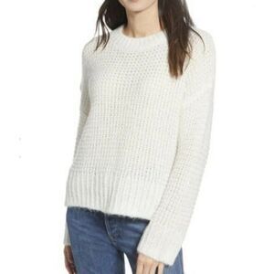 NEW Chelsea 28 Cream Cozy Open Knit Pullover Sweater Long Sleeve Plus Size XXL